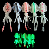 5 Pack Scented Soft Plastic Lumo Squid  140mm 115mm 95mm