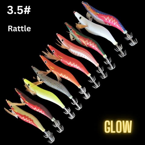 Squid Jigs Eau salée, leurres de pêche Lumineux Squid Jigs Eau salée, leurres de pêche Lumineux