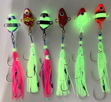Baited Octo Jigs. Supa Glo. BKK 300g