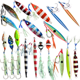 Mixed Deeper Rigged 18 Pack 150g to 200g "Free Large jig Bag"