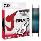 Daiwa J-Braid X8 500m Muli colour 30lb-80lb