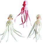 3 Packs TPE 6 inch 150mm 18g 10x Stretch Octopus Skirts Luminous