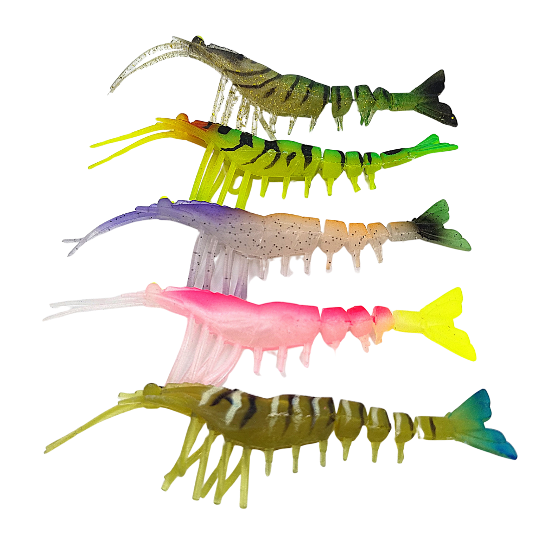 Soft Plastic Prawn- 5 Pack 100mm TPE tough – SLOW JIGS AUSTRALIA