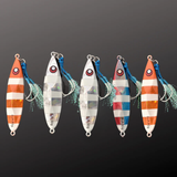 Flat Fall Jigs Rigged 5 Pack of One Size, 40g - 350g.