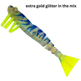 3D LIVE PRAWN- 10 Pack 120mm 11g  TPR Tough