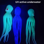 3 Packs 8 inch TPE 10x Stretch Octopus Skirts 200mm Luminous 38g