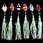 Baited Octo Jigs. Supa Glo. BKK - 4 Packs