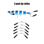 LIMITED EDITON Flat Fall VALUE 15 Pack 60g 80g 120g. Jig Bag. 5 Spare Hooks. 5 Rattles