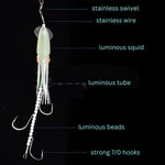 VOLOKE Octopus Skirted Jigs 6/0. 30g. 25cm