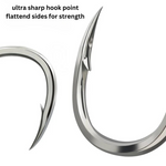 Replacemenst Triple Gang BKK Assist Hooks. baited octo jig . 5/0-14/0