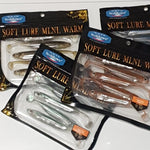 Yoshikawa Live Minnow 5/6 Packs 3D Soft Plastic Paddle Tails. 70mm-120mm.