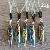 5 Pack 3D Rigged Slow Pitch Jigs. 21g-150g.