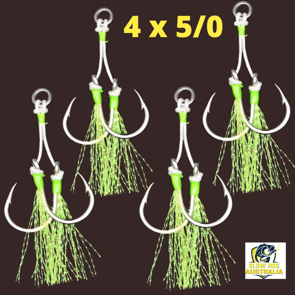 4 Sets Quality Assist Hooks 3/0 5/0 7/0 – SLOW JIGS AUSTRALIA