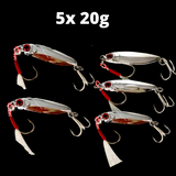 5 Pack Chrome Plated  Metal Lures/Micro jigs. 10g 15g 20g