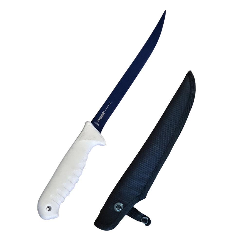 Fillet knife set with sharpener and cut resistant gloves, Bait knife with  sheath, Boning knife