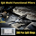 SJA Genuine Stainless Fishing Pliers & 200-Pak. of our Split Rings.