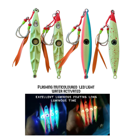 Flashing Backbone Jigs,150g 200g LED Disco light- Spare Hooks