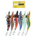 Squid jigs Premium "NATASHI" 2.5# 3.0# 3.5#  Japan Cloth, Rattle, Lumo. 6 Pack