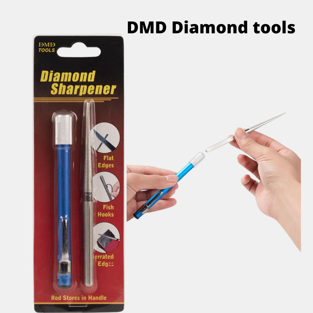 DMD Pocket Diamond Knife/Hook Sharpener. Double Sided. – SLOW JIGS AUSTRALIA